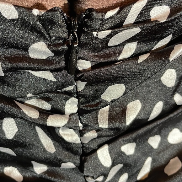 Leche Polka Dot Rouched and Ruffled Mini Skirt - Picture 4 of 9